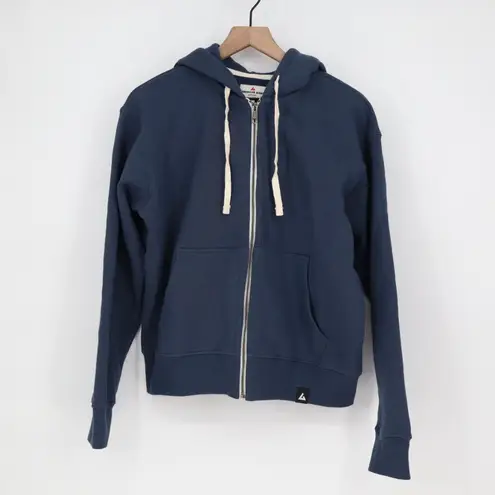 American Giant Women's Midweight Full Zip Spell Bound Made In USA Size M Blue Size M