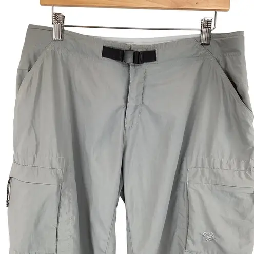 Mountain Hardwear  Gray Lightweight Nylon Hiking Pants Size 10 Convertible