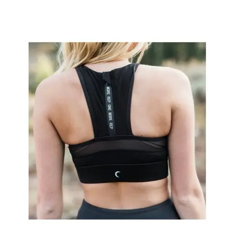 Zyia All Star Black Sports Bra Medium athletic walking support