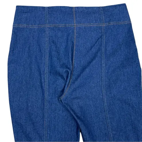 Unique Vintage Denim Pedal Pushers Size L 10/12 Retro High Waist Crop Pants