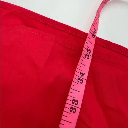 Never A Wallflower Poplin High Neck Dress red Sz M Size M