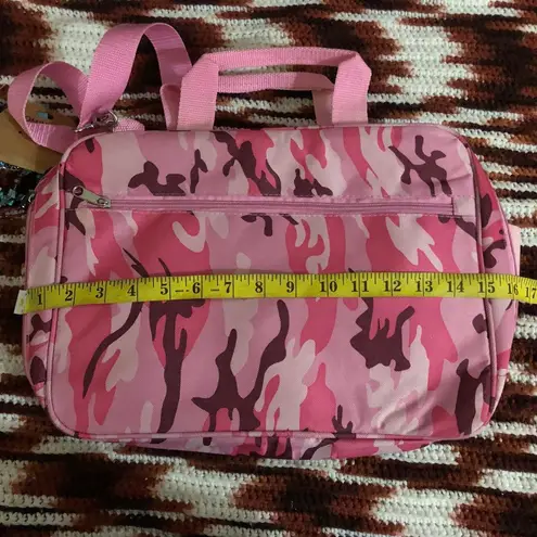Y2K Pink Camouflage Crossbody Messenger Laptop School Work Book Bag. Measurement in pics. #Fairy #Grunge #Baddie #Streetwear - Image 5