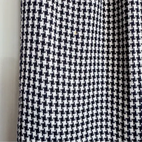 Vintage Lord & Taylor Petites Women’s Houndstooth Plaid Casual Skirt Size 8P Black