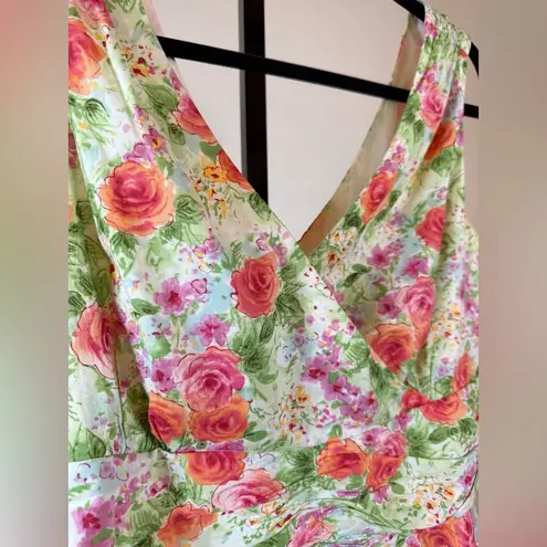 K Studio Floral Dress Fit & Flare Sundress Knee Length Feminine Romantic Dainty Pink Size 12