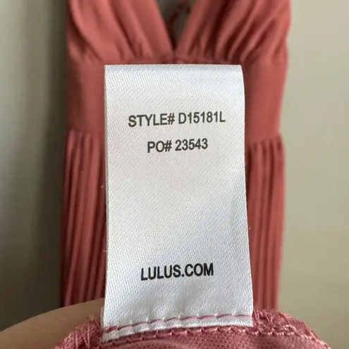 Lulus NEW Lulu’s Depths of My Love Terracotta Maxi Dress Small