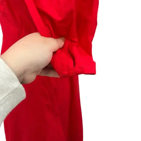 Derek Lam 10‎ Crosby Poplin Off Shoulder Cold Shoulder Mini Dress Red Size 4