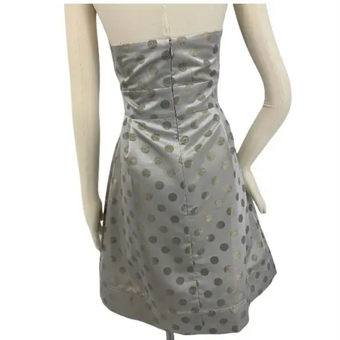 Eliza J  Embellished Strapless Metallic Satin Party Bridesmaid Dress Size 6 New