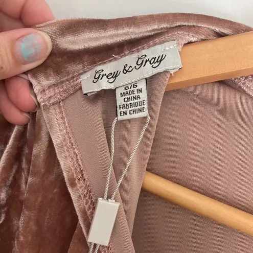 Grey & Gray| Crushed Velvet Dress Brown Size undefined