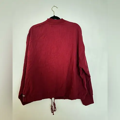 Matilda Jane Storyteller Gauze Burgundy Bomber Jacket Nwt