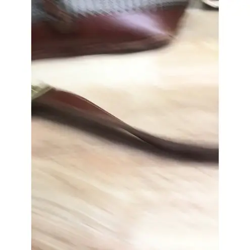 Polo RALPH LAUREN HOUNDSBONE Shoulder DRAWSTRING BUCKET BAG Brown Leather