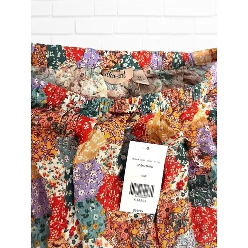 Willow + Root Women's X-large Long Sleeve Blouse Off the Shoulder Boho Floral