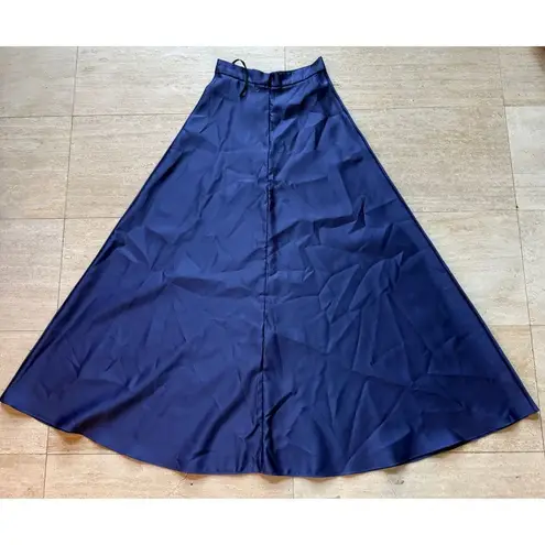 Vintage Navy Blue Formal‎ Maxi Skirt A