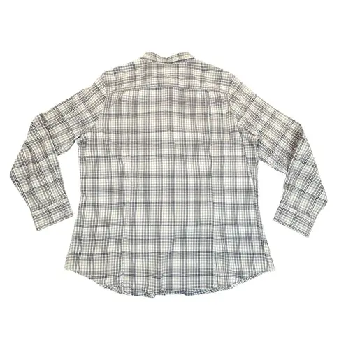 RidgeCut Shirt Womens Extra Large Beige Gray Plaid Flannel Work Country Rugged White Size XL - Image 14