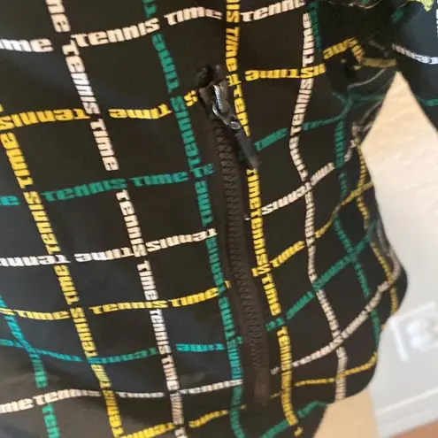 Vintage Tail Women’s Zipper “Tennis Time” Sporty Sweatshirt EUC Sz XS Black