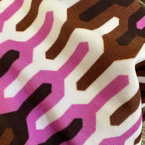 Milly brown and pink halter bikini top