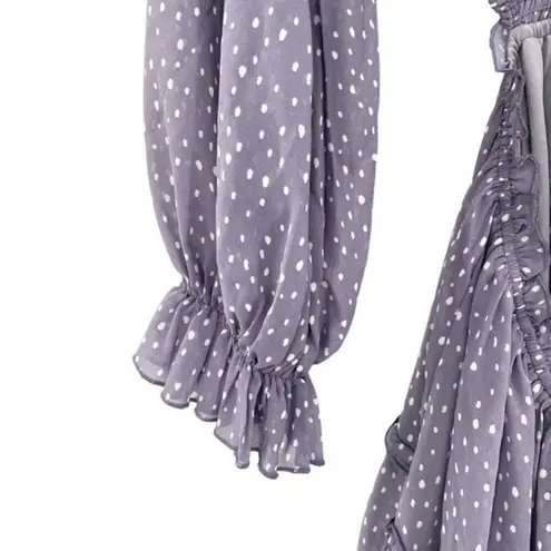 Fourteen & 9th Polka Dot Ruffle Open Back Dress