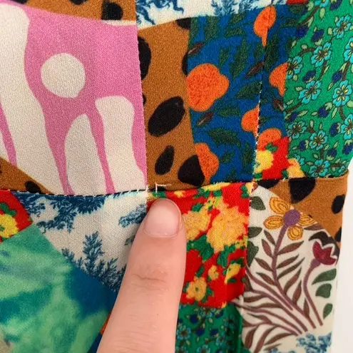 RHODE Ester Patchwork Maxi Dress Womens Size 2 Pink