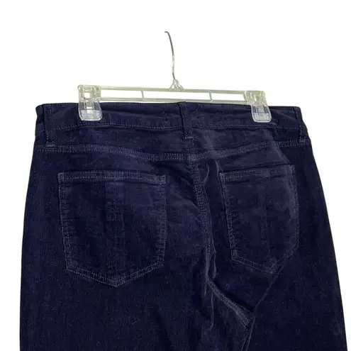 Prosperity Corduroy Pants Womens 31 Navy Blue Bootcut Stretch 98% Cotton Spandex