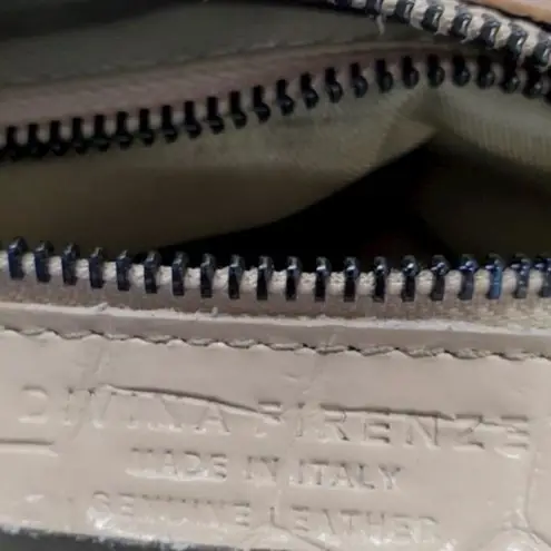 Firenze Croc Embossed Leather tote crossbody Tan