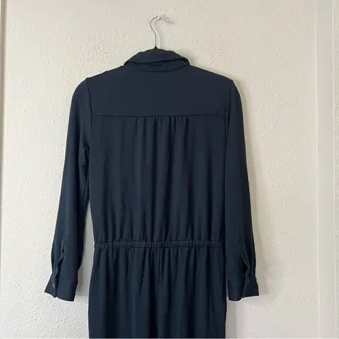 Soft Surroundings  Black Button Down Weekend Jumpsuit Size Small