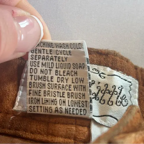 Live a Little VINTAGE 100% BROWN GENUINE LEATHER Mini Skirt Size 10