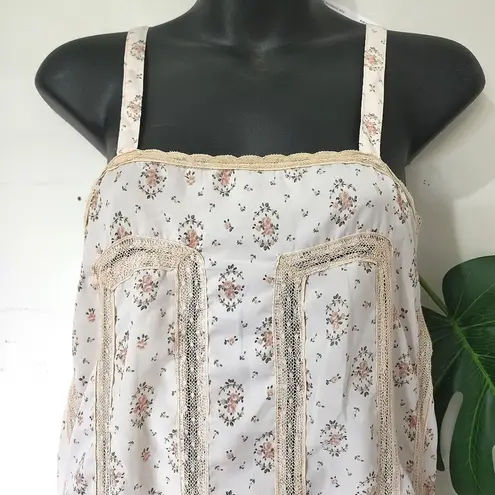 Oysho Lace and Floral Print Slip Dress