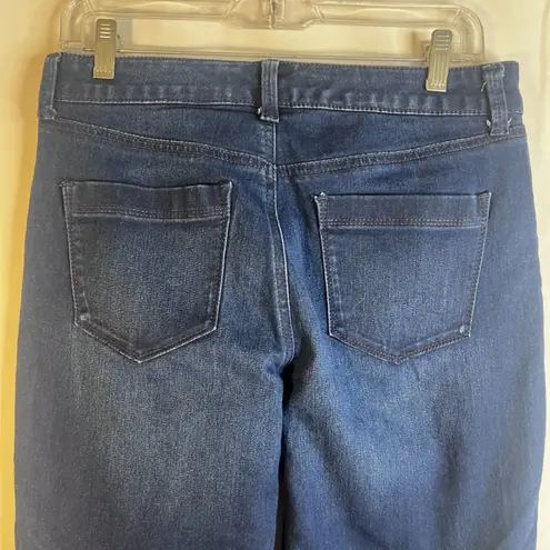 Bandolino Amy Straight Leg Denim Blue Jeans Dark Wash Size 6 Dressy Casual
