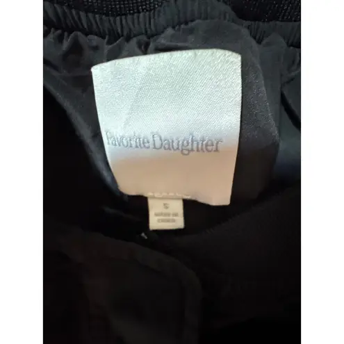 Favorite Daughter Black Off the Shoulder Bomber Jacket