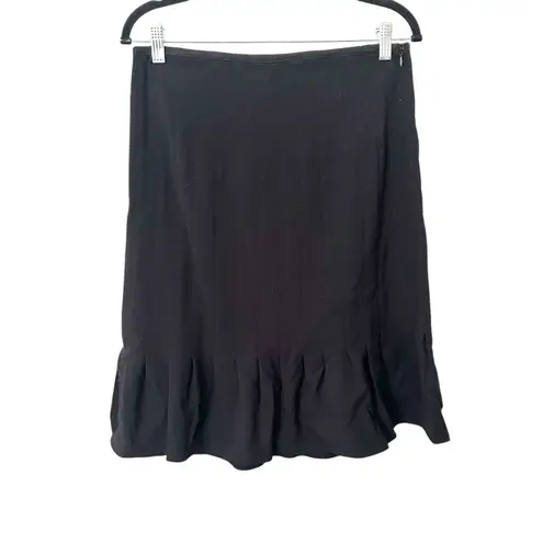 Catherine Malandrino CATHERINE MALANDRINO Wool Ruffled Mini Skirt Black Sz 8