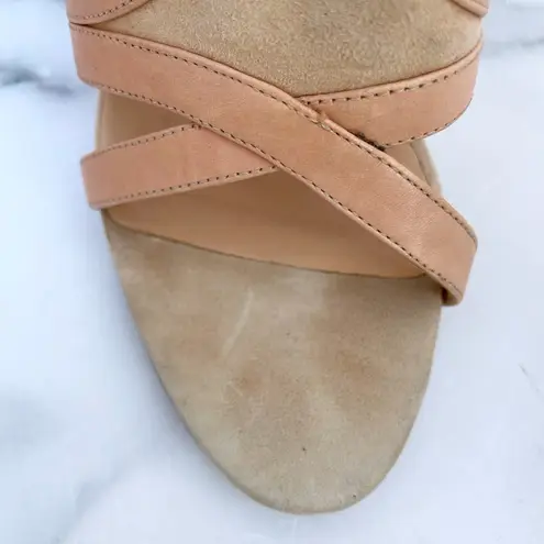 Balenciaga leather and suede ankle-wrap gladiator sandal size IT 39 US 9