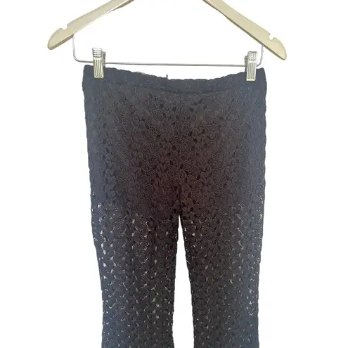 Audrey Black Lace Flare Pants Small