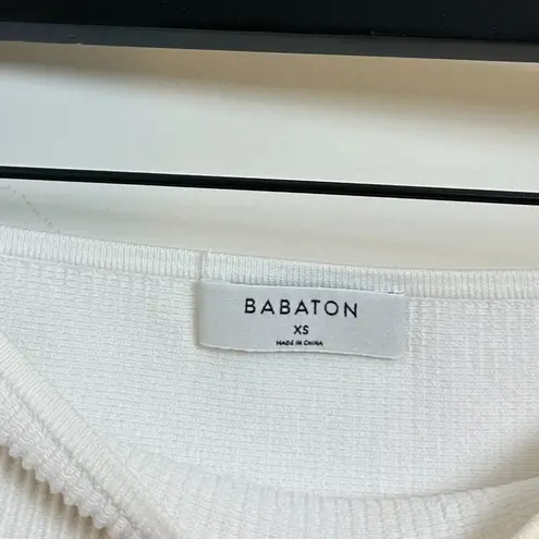 Babaton ARITZIA Sculpture Knit Tube Top in White Size X-Small