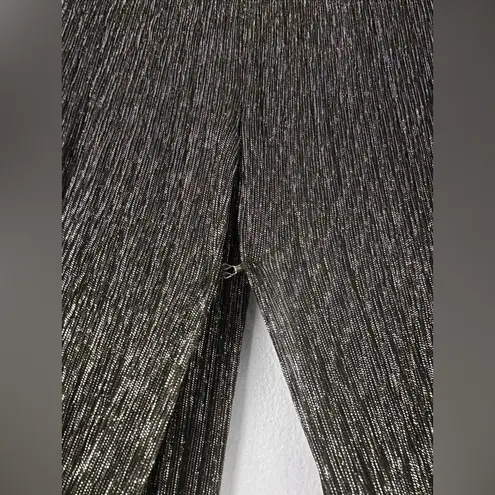 Sabina Musayev Ray Dress in Gold Black Metallic Maxi Gown Dress Sz L Size L