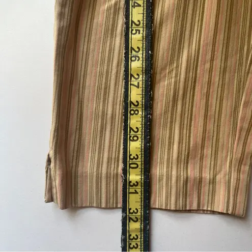 Talbots  Striped Cotton Pants in Pink and Tan. Size Small 4