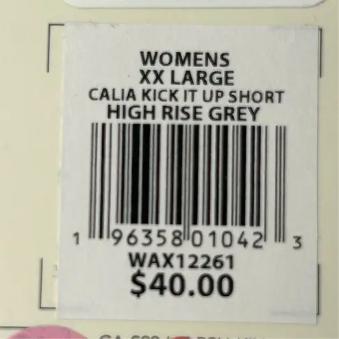 Calia Women's Stay the Path Kick it Up 3” inseam High Rise Shorts Gray Size XXL