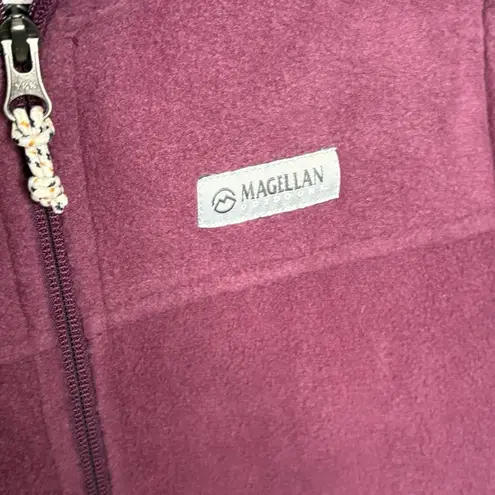Magellan outdoors Classic Fit Fleece Burgundy Jacket Soft Womens Medium