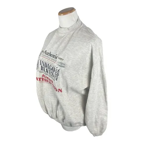 Vintage Vanity Jeanswear Maker Graphic Novelty 90s Sweatshirt Size Small/Medium Gray