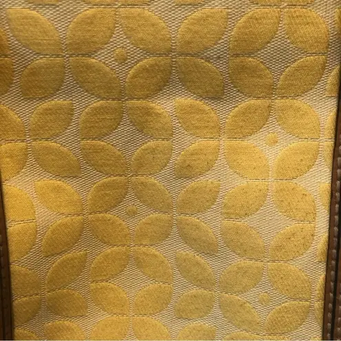 Fossil  Marley Double Handle Shoulder Bag Shopper Yellow Canvas Leather 14X11