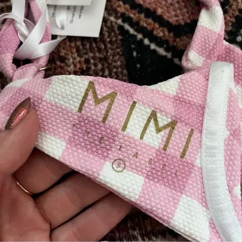 Mimi the Label Lauren Haley Top + Destiny Bottoms Pink Gingham Swim Set XS/S NWT