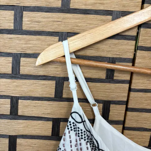 C. Luce C. Luce White Beaded Romper Size Large