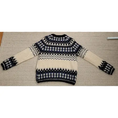 Scotch & Soda Fair Isle Crewneck Sweater Blue size Medium