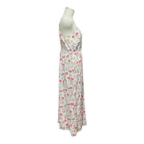 Lucky Brand  Floral Print Maxi Sundress White Pink Blue Green XL