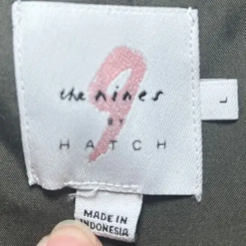 The Nines by Hatch Gray Floral Maxi Maternity Dress Large Ruffle Collar Size undefined