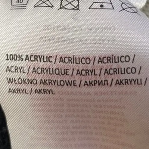 Brave Soul White Black Striped V-Neck Cropped Long Sleeve Sweater Top Size S