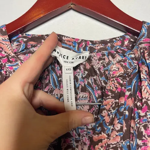 Apiece Apart  Pink Mitte Floral Top Sz XXS