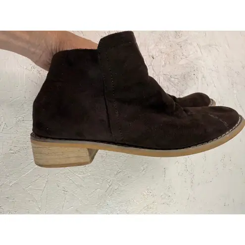 Seven7 Cisco Kid Brown Faux Suede Ankle Booties Women's Size 8