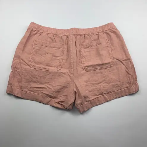 Old Navy  Coastal Plain Linen Blend High Rise Pull On Shorts L