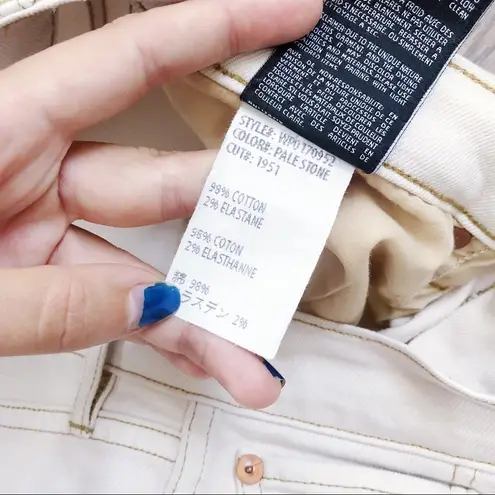 3x1 • Claudia jeans slim cropped high waist straight leg Pale Stone beige ecru