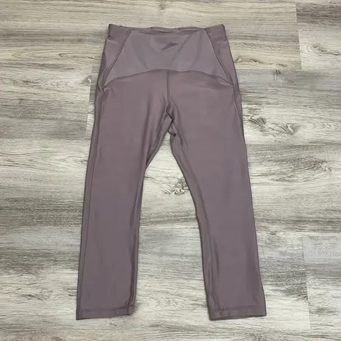 Rbx Active RBX Lavender High Waist Cropped Leggings with Back Inside Pocket Size Medium