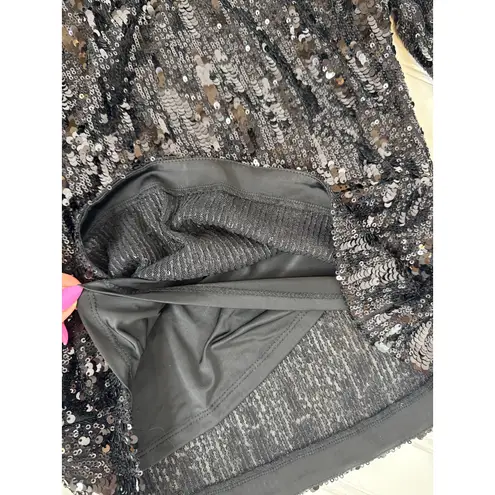 Ramy Brook NWT Ramy Brooke Black Nicole Sequined Top Glam Elegant Sleek Party Womens Sz S